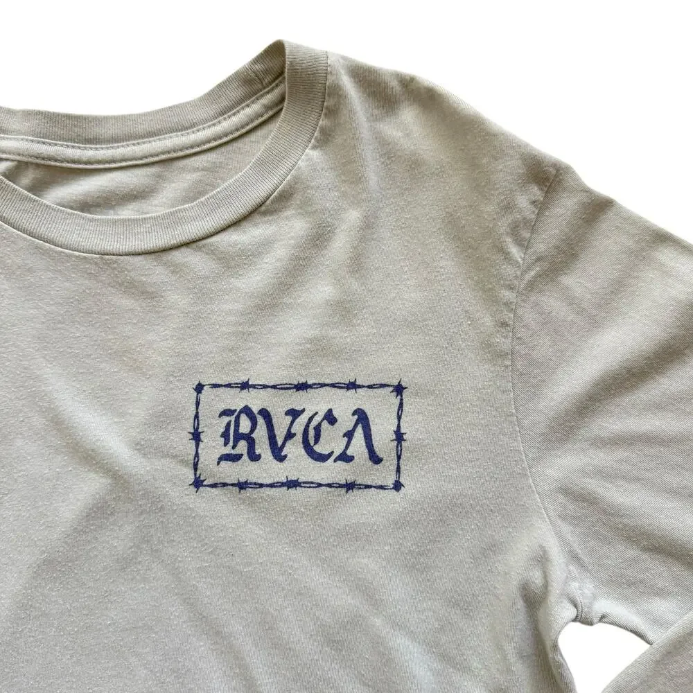 RVCA Boys Long Sleeve Logo Tee Size L(14-16)